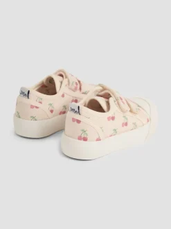JoJo Maman Bébé Stone Double Strap Canvas Pumps