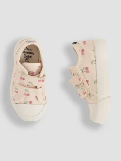 JoJo Maman Bébé Stone Double Strap Canvas Pumps
