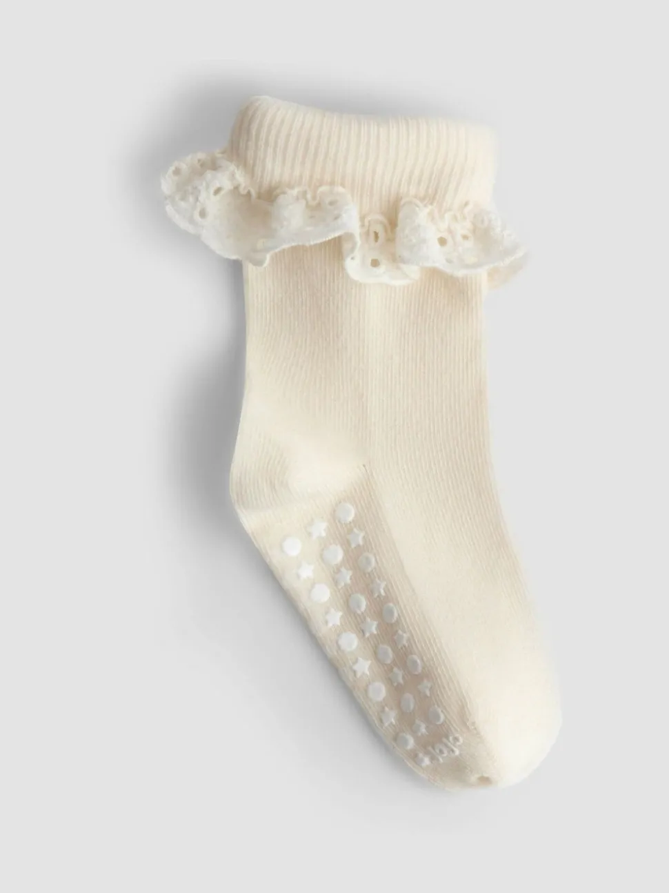 JoJo Maman Bébé Stone 3-Pack Frill Socks