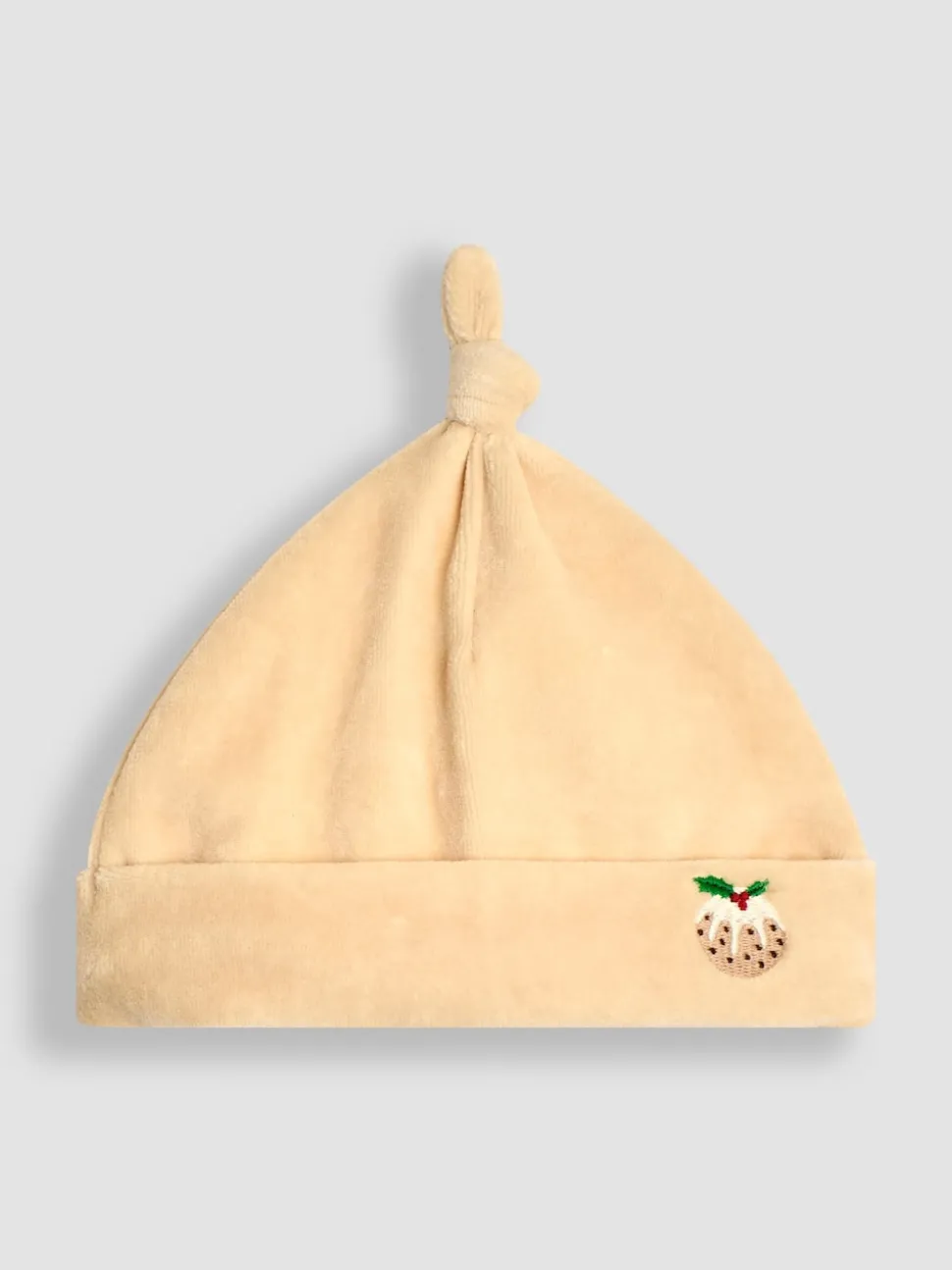 JoJo Maman Bébé Stone Pudding Velour Hat
