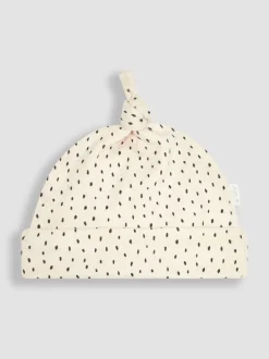 JoJo Maman Bébé Stone Spot Print Cotton Baby Hat