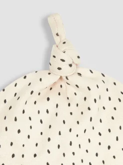 JoJo Maman Bébé Stone Spot Print Cotton Baby Hat