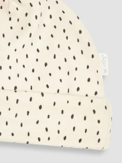 JoJo Maman Bébé Stone Spot Print Cotton Baby Hat
