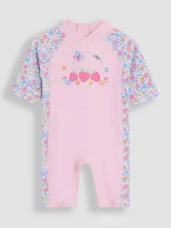 JoJo Maman Bébé Strawberry Floral Sun Protection Suit
