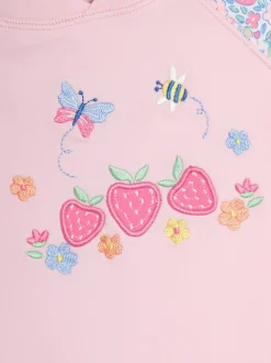 JoJo Maman Bébé Strawberry Floral Sun Protection Suit