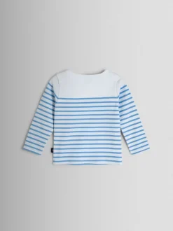 JoJo Maman Bébé White & Blue Breton Stripe Top