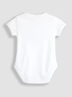 JoJo Maman Bébé White Born In 2025 Embroidered Body