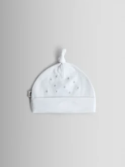 JoJo Maman Bébé White Born in 2026 Embroidered Hat