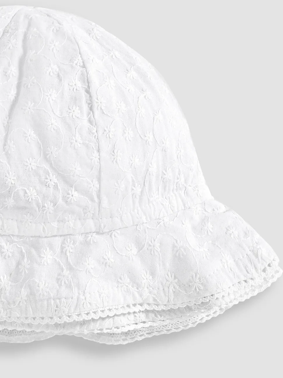 JoJo Maman Bébé White Broderie Anglaise Sun Hat