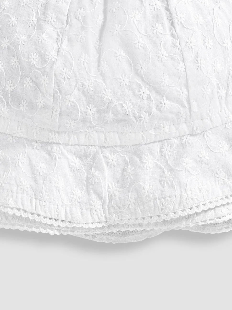 JoJo Maman Bébé White Broderie Anglaise Sun Hat
