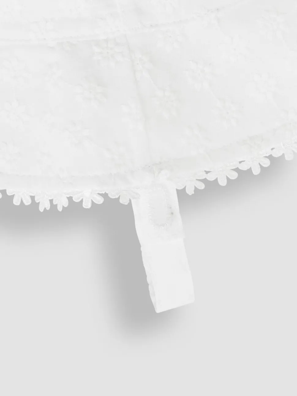 JoJo Maman Bébé White Broderie Floppy Hat