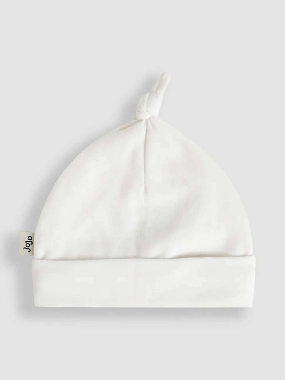 JoJo Maman Bébé White Cotton Embroidered Baby Hat