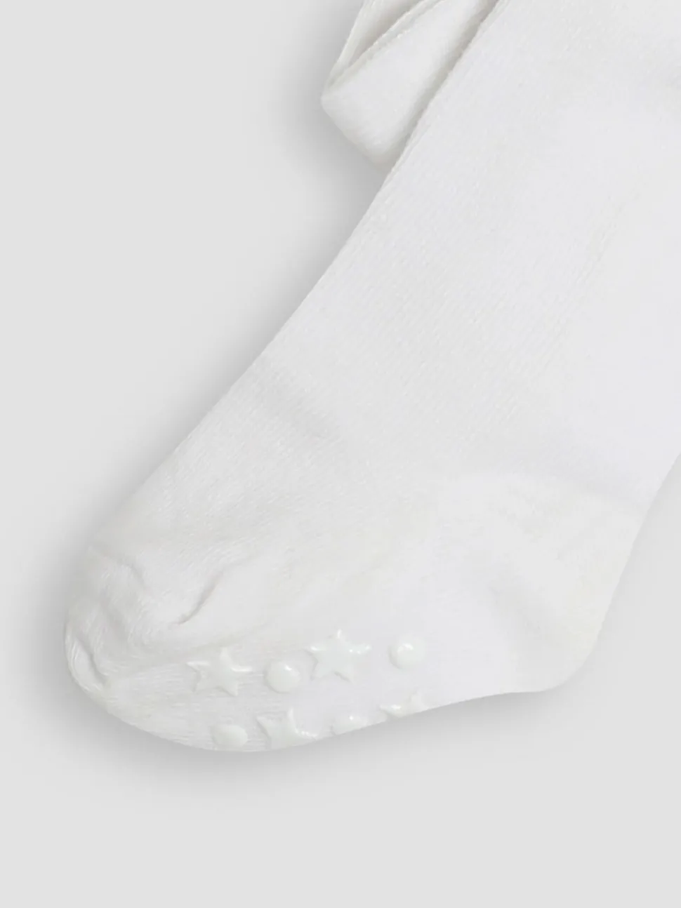 JoJo Maman Bébé White Cotton Rich Plain Tights