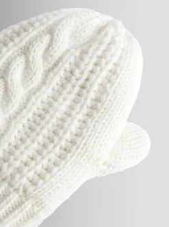 JoJo Maman Bébé White Mittens