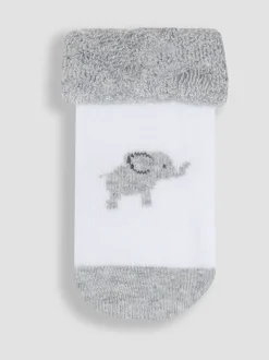 JoJo Maman Bébé White 2-Pack Born In 2025 Baby Socks