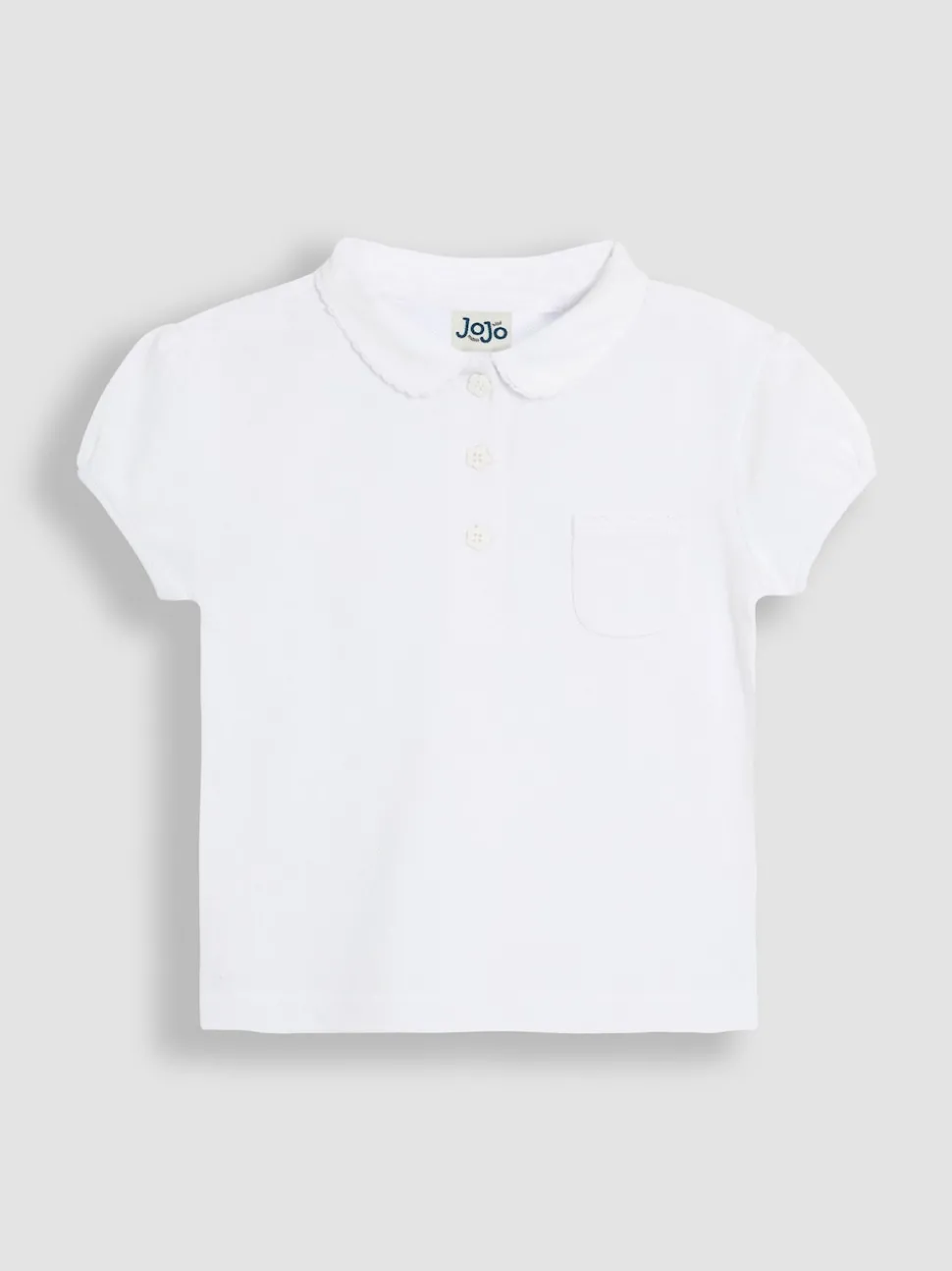 JoJo Maman Bébé White 3-Pack Polo Shirts
