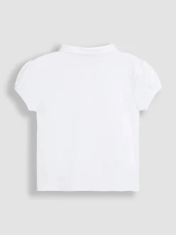 JoJo Maman Bébé White 3-Pack Polo Shirts