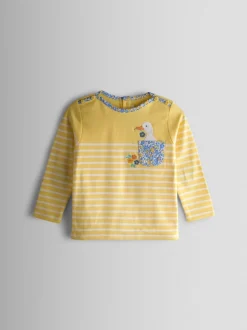 JoJo Maman Bébé Yellow Duck Breton Pocket Top