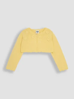 JoJo Maman Bébé Yellow Floral Bolero Cardigan