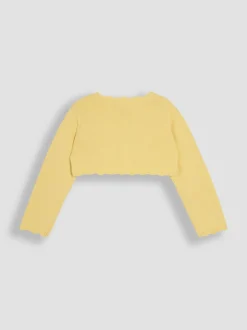 JoJo Maman Bébé Yellow Floral Bolero Cardigan