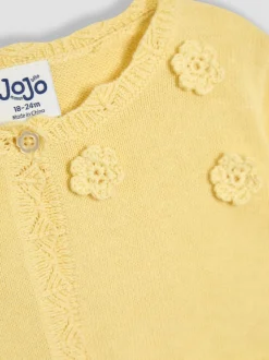 JoJo Maman Bébé Yellow Floral Bolero Cardigan