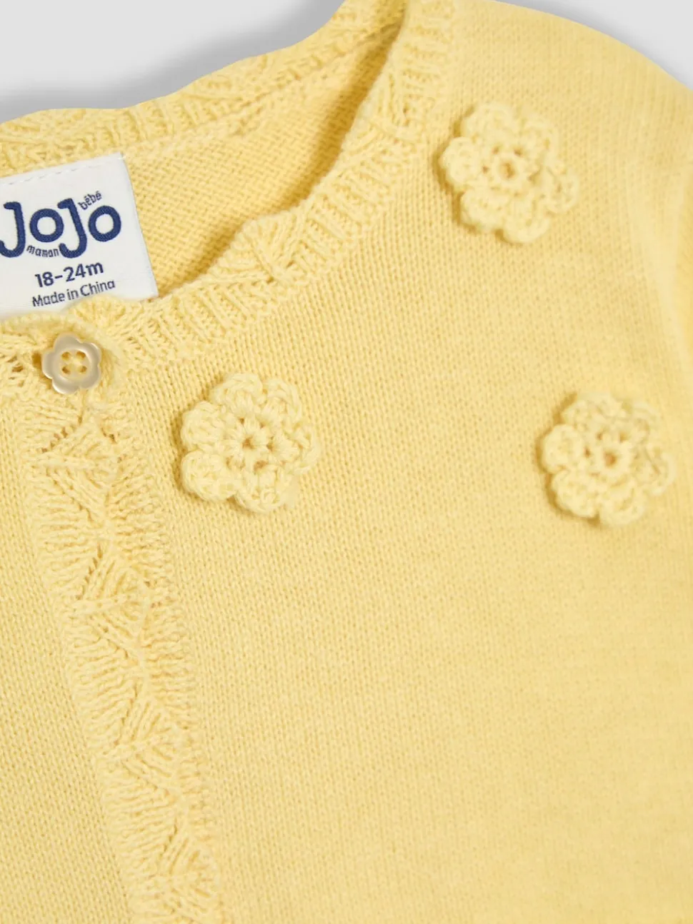 JoJo Maman Bébé Yellow Floral Bolero Cardigan