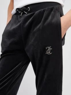 Juicy Couture Black Diamanté Bootcut Joggers