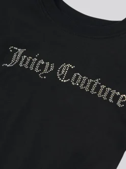 Juicy Couture Black Diamante Ringer T-Shirt