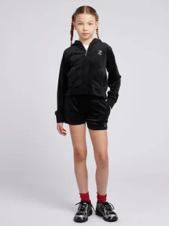 Juicy Couture Black Fold Over Waist Shorts