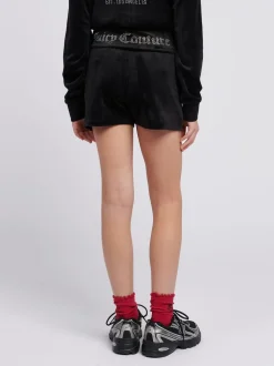Juicy Couture Black Fold Over Waist Shorts