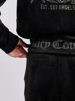 Juicy Couture Black Fold Over Waist Shorts