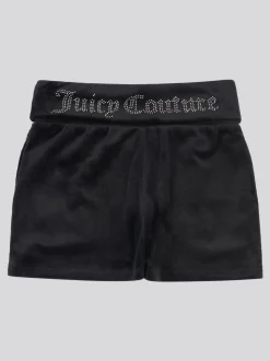 Juicy Couture Black Fold Over Waist Shorts