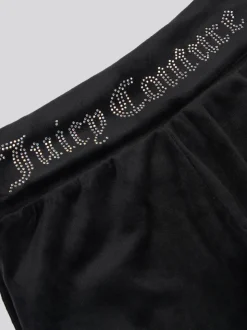 Juicy Couture Black Fold Over Waist Shorts