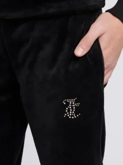Juicy Couture Black Fold Over Waist Joggers