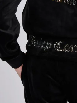 Juicy Couture Black Fold Over Waist Joggers