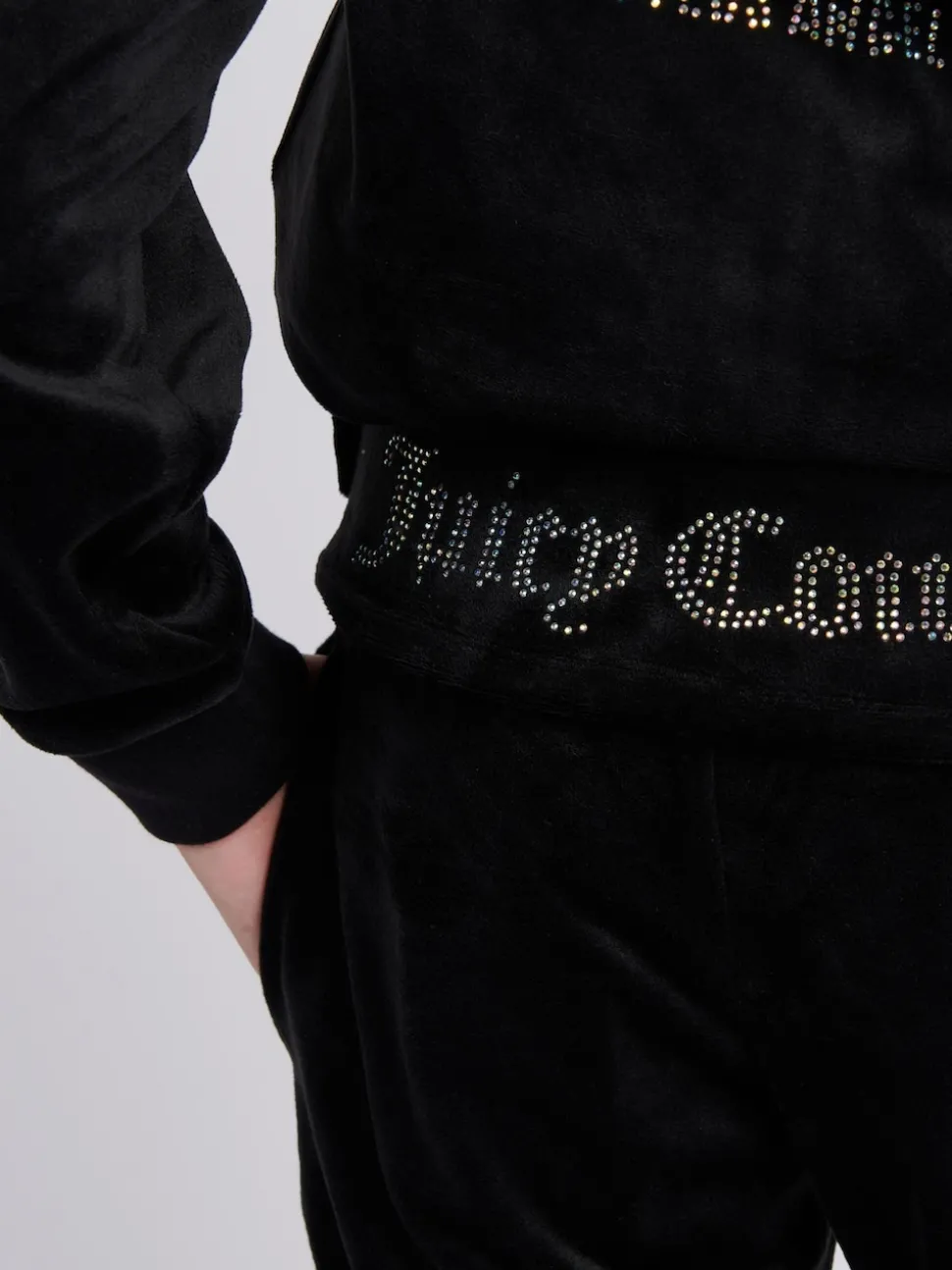 Juicy Couture Black Fold Over Waist Joggers