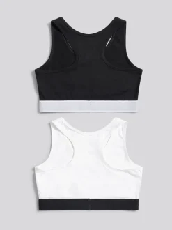 Juicy Couture Black Juicy Crop Top 2 Pack Hanging