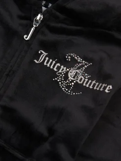 Juicy Couture Black Slim Diamante Hoodie & Tracksuit Set