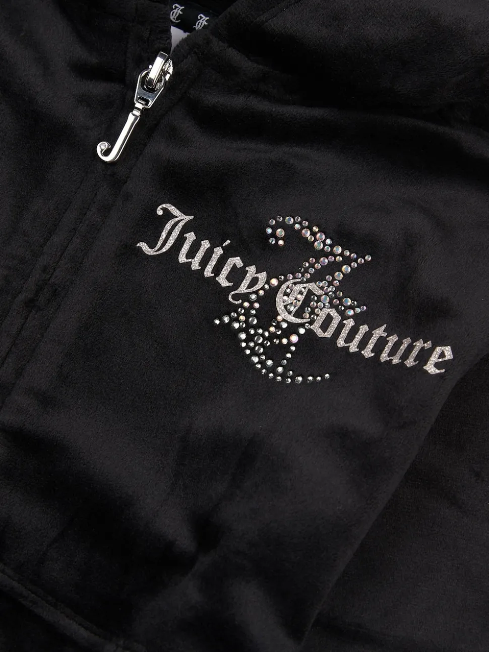 Juicy Couture Black Slim Diamante Hoodie & Tracksuit Set