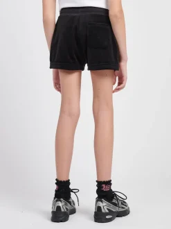 Juicy Couture Black Velour Fold Up Shorts