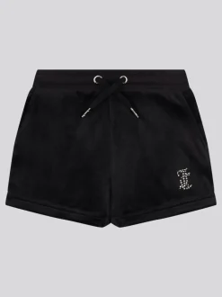 Juicy Couture Black Velour Fold Up Shorts