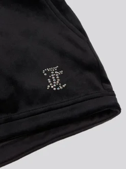 Juicy Couture Black Velour Fold Up Shorts