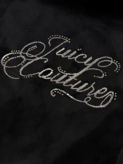 Juicy Couture Black Zip Through Hoodie and Relaxed Joggers Set