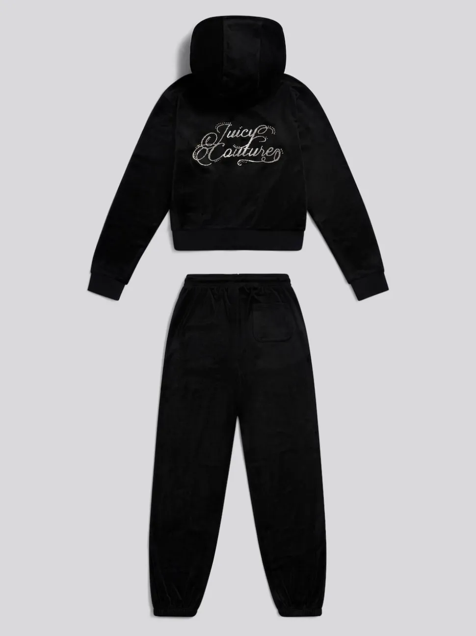 Juicy Couture Black Zip Through Hoodie and Relaxed Joggers Set