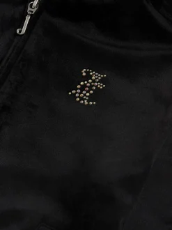 Juicy Couture Black Zip Through Hoodie and Relaxed Joggers Set