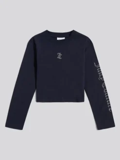 Juicy Couture Blue Baby Diamante Arm Long Sleeve T-Shirt