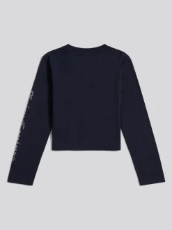 Juicy Couture Blue Baby Diamante Arm Long Sleeve T-Shirt