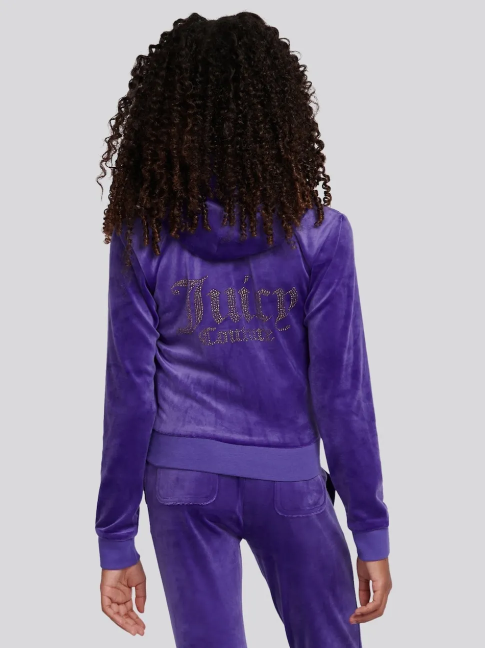 Juicy Couture Blue Diamante Zip Through Hoodie