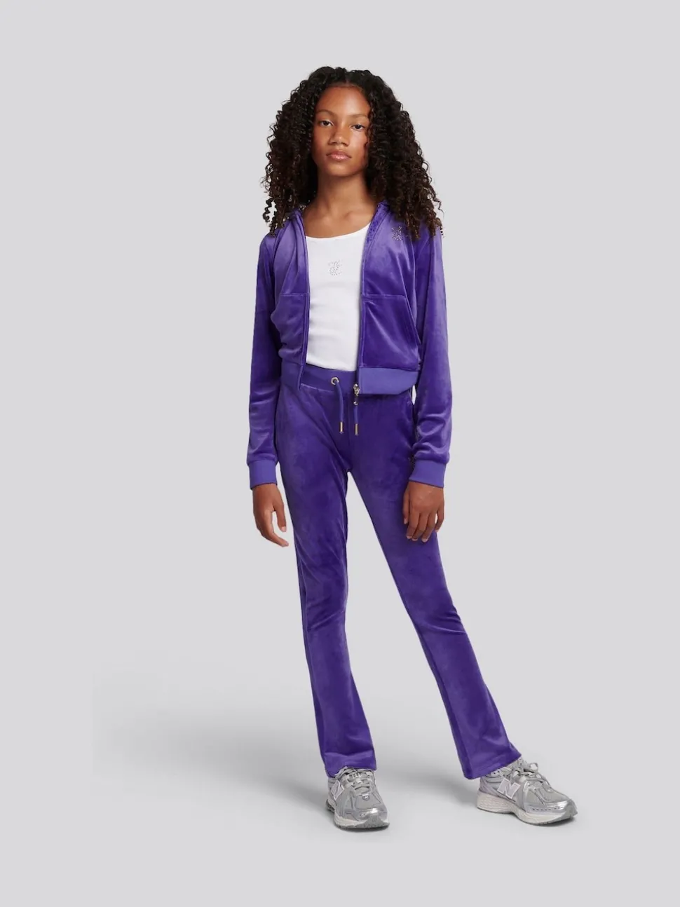 Juicy Couture Blue Diamante Zip Through Hoodie