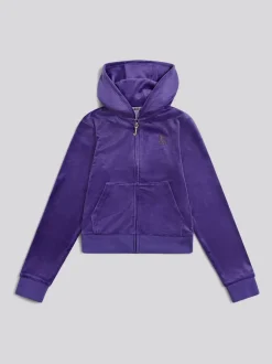 Juicy Couture Blue Diamante Zip Through Hoodie